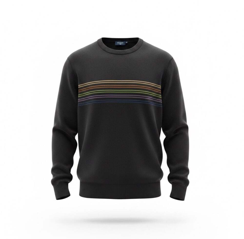 Dockers Men's Black Long Sleeve Crewneck Sweater